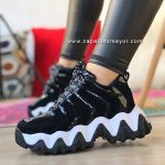 Zapatillas Chunky Negras tenis moda mujer