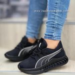 tenis casuales mujer moda zapatillas negras dama