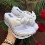 sandalias plataforma para mujer color blanca 2021 ref-215