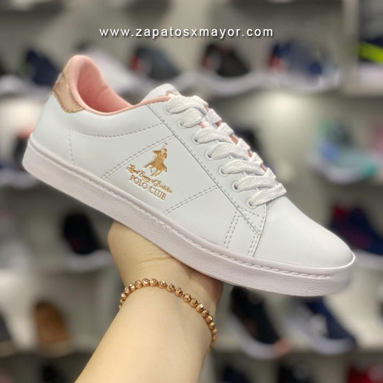 tenis blancos rosa casual mujer colombia