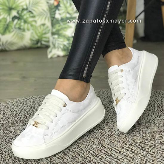 tenis casuales mujer blancos colombia